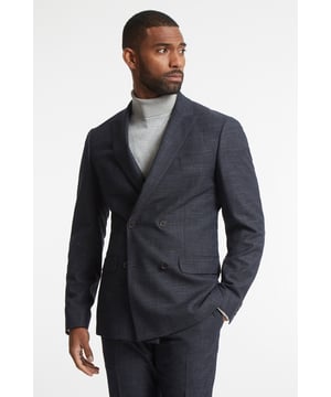 Charcoal Scratch Jacket. 75% Polyester 23% Viscose 2% Elastane