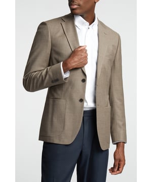 A classic recapture of British tailoring - Alexandre of England present the Oatmeal Hopsack standalone jacket. Made with pure wool, for guaranteed comfort and style for any occasion.With a sleek single breasted, two button fastening, this jacket also features a notch lapel, patch pockets and printed buggy lining for added impact.Perfect for pairing with a tshirt and chinos for a sleek smart-casual look, or with a sharp shirt for effortless formalwear dressing.