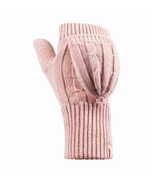 He aquí la última incorporación a la gama Heat Holders: unos guantes sin dedos con manopla convertible Heat Holders 2.3 Tog Heatweaver Yarn Fingerless Gloves. Estos guantes tipo manopla te ofrecen lo mejor de ambos mundos, con dedos abiertos para cuando necesites un tacto delicado, como al hurgar en el bolso o enviar mensajes de texto, y cálidas manoplas para ponerte encima en un instante. Estos bonitos guantes de punto por cable tienen hilo Heat Holders para un magnífico aislamiento y absorción de la humedad, junto con aislamiento Heatweaver, un forro de felpa sedosa que maximiza eficazmente la cantidad de aire caliente que se mantiene contra tu piel. El puño Heat Holders es extensible, desplegándose para crear largas mangas protectoras que abrazan la muñeca para un calor y aislamiento extra.