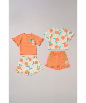 This 4-piece multipack from Lily and Jack includes two printed t-shirts and two printed shorts—perfect for easy dressing and endless mix-and-match possibilities. Comfortable and stylish, this set makes getting dressed fun and simple for your little one, offering versatile options for any day of the week.