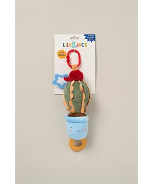 This adorable nursery activity toy from the Lily & Jack collection is designed to entertain and stimulate babies. It features a unique, colourful design with engaging textures, sounds, and interactive elements to encourage sensory exploration and motor skill development. Includes a clip for easy attaching.
