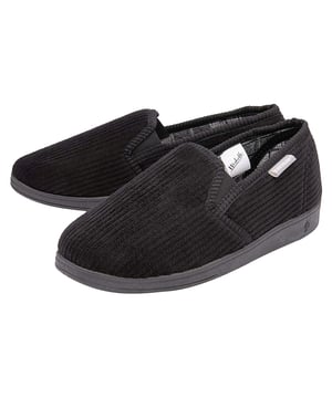 Dunlop - Men’s Tartan Lined Slippers With Memory Foam: Introducing Dunlop Men’s Tartan Lined Slippers. A perfect blend of style, comfort, and durability. These men's slippers feature a classic tartan print lining, providing a touch of sophistication to your loungewear. The memory foam padding ensures an exceptionally comfortable experience, creating a soft and supportive buffer between your feet and the floor. The cushioned insole provides an extra layer of comfort, making these slippers supremely soft for your relaxation. Designed with a hard-wearing traction rubber sole, these slippers offer increased comfort and protection. The Dunlop brand has an enviable reputation which extends to its slipper and casual footwear range. Offering the consumer a creative and inspired range of footwear with emphasis being placed on creative trims, innovative fabrics and outstanding comfort. Made from 100% Textile Upper with a rubber sole, there are 5 colours: Black, Navy, Brown, Burgundy & Charcoal. The slippers are available in sizes 7-12 UK. They are hand wash or a low temperature machine wash. Extra Product Details: Dunlop Men’s Slippers Tartan Print Lining Memory Foam Padding Hard Traction Rubber Sole Soft & Comfortable Dunlop Branded Available From Sizes 7-11 UK 5 Colour Options Machine Washable