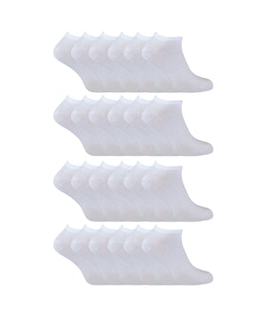 Mens Sock Snob Cotton Trainer Socks Bulk Value Deal - 24 Pairs: Looking for the ultimate bulk value deal on trainer socks? Look no further! Introducing our Mens Sock Snob Cotton Trainer Socks Bulk Value Pack, offering you an incredible 24 pairs of high-quality socks at an unbeatable price. These trainer socks are crafted with durability and comfort in mind. Made from a premium blend of 75% cotton, they provide a soft and luxurious feel for your feet, whether you're wearing them casually or during intense athletic activities. The high cotton content also ensures breathability, allowing your feet to stay cool and dry even in warmer weather. Designed with your comfort in mind, these ankle-length socks feature a smooth toe seam to reduce irritability, making them perfect for running or playing sports. The knitted construction enhances overall comfort, ensuring a snug fit that stays in place throughout the XXXday. Available in three classic colors - black, grey, and white - these cotton trainer socks are versatile and stylish. Choose from two sizes: 6-11 UK 7-12 US 39-45 EU and 12-14 UK 13-15 US 46-50 EU, ensuring the perfect fit for everyone. And don't worry about maintenance - these socks are machine washable for your convenience. Extra Product Details:: - Mens Cotton Trainer Socks - Sock Snob Bulk Value Pack - 24 Pairs - Premium Soft Cotton - Moisture-Wicking Technology - Breathable and Comfortable - Available in Black, Grey, and White - Two Sizes: 6-11 UK 7-12 US 39-45 EU and 12-14 UK 13-15 US 46-50 EU - Machine Washable