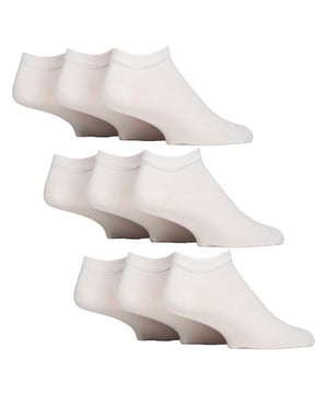 Gentle Grip - Men’s 9 Pair Multipack Diabetic Trainer Socks: Discover the ultimate solution for diabetic foot care with Gentle Grip's specially crafted diabetic socks for women. Engineered by technical experts, these Gentle Grip Diabetic Trainer socks offer a tailored approach to diabetic foot health with a low cut trainer length, perfect for the Spring & Summer seasons. Experience unparalleled comfort with these luxuriously soft cotton-rich socks, meticulously designed to securely hold ankles without elastication, eliminating the tightness that can pose problems for those with circulatory issues. Featuring hand-linked toes for smooth seams, these socks prioritise comfort for diabetics, preventing irritation and soreness. Choose these lightweight Gentle Grip diabetic trainer socks to care for your legs every day. These socks come in 9 pair packs and are available in 5 different options. They are made from: 77% Cotton, 15% Polyester, 1% Elastane. They come in 2 Men’s Sizes: 6-11 UK, 12-14 UK and are Machine Washable. Extra Product Details: Gentle Grip Diabetic Trainer Socks 9 Pack Diabetic Trainer Socks  NON ELASTIC Ankle Top Smooth Toe Seam HoneyComb Top Hand Linked Toe Seam