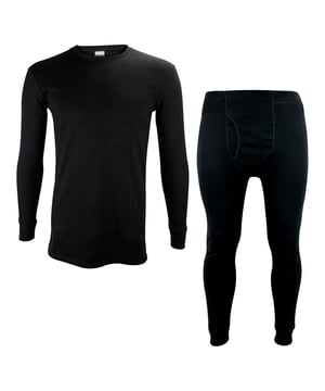 THMO - Kids Long Sleeved Thermal Top & Long Johns Set: Keep your child warm and cosy with the THMO Kids Long Sleeved Thermal Top & Long Johns Set. Ideal for outdoor activities or relaxing indoors, this set offers comfort and warmth. Made from soft, breathable, and lightweight fabric, it provides insulation without overheating. The set includes a long-sleeved thermal top and matching long johns, offering full coverage to keep your little one comfortable. The thermal top is designed for a comfortable fit, allowing easy movement whether worn alone or layered. The long johns feature an elastic waistband for a secure fit, ensuring flexibility and comfort. Perfect for outdoor adventures like hiking, skiing, or camping, as well as lounging at home on colder days. Available in five sizes: 3-4 Years, 5-6 Years, 7-8 Years, 9-11 Years, and 12-13 Years, the set fits various body types. Available in Black and White, it pairs easily with other clothes, offering timeless style. Extra Product Details: Material: Soft breathable fabric Sizes: 3-4 Years, 5-6 Years, 7-8 Years, 9-11 Years, 12-13 Years Colours: Black, White Includes: Thermal top and long johns Elastic waistband for secure fit Machine washable. Ideal for keeping your child warm and comfortable, indoors or outdoors, in colder weather.