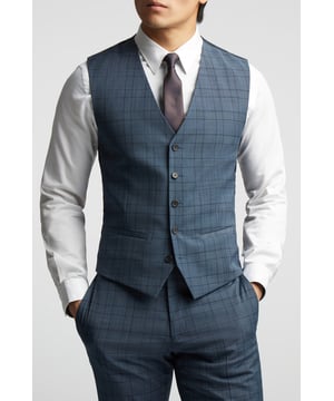A classic recapture of British tailoring - Alexandre of England present the Blue Soft Check waistcoat. Made in a luxurious wool blend, for guaranteed comfort and style for any occasion.