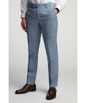 A classic recapture of British tailoring - Alexandre of England present the Ice Blue Check tailored fit suit trouser. Made in a luxurious wool blend, for guaranteed comfort and style for any occasion.Pair with the matching jacket and waistcoat for head-to-toe sophistication.