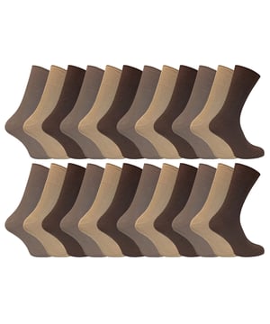Máxima comodidad y gran valor: Calcetines 100% algodón no elásticos: Experimente una comodidad incomparable con nuestros calcetines 100% algodón no elásticos. Diseñados para aquellos que priorizan la comodidad por encima de todo, estos calcetines ofrecen un gran valor con 24 pares incluidos. Hechos a mano con el algodón más fino, estos calcetines proporcionan una sensación lujosa y suave que mantendrá sus pies felices durante todo el día. A diferencia de los calcetines de algodón normales, nuestros calcetines no elásticos llevan la comodidad al siguiente nivel. Gracias a su diseño no elástico, ofrecen mayor comodidad y libertad de movimiento. Perfectos para quienes tienen mala circulación o los pies y las piernas hinchados, estos calcetines se adaptan al contorno natural de los pies sin constreñirlos. Diga adiós a los incómodos anillos de constricción y salude a la máxima comodidad. Estos calcetines no sólo son increíblemente cómodos, sino también transpirables, lo que los hace perfectos para los meses de verano. El tejido de algodón ligero y transpirable garantiza que sus pies se mantengan frescos y frescos durante todo el día. Disponibles en un paquete de 12 pares, estos calcetines no elásticos vienen en tres elegantes colores. Elija entre nuestras opciones de tallas 6-11 Reino Unido u 11-14 Reino Unido para encontrar el ajuste perfecto para sus pies. Hechos de algodón 100% orgánico, estos calcetines no sólo son cómodos, sino también respetuosos con el medio ambiente. Y no se preocupe por la molestia de lavarlos a mano, ya que estos calcetines se pueden lavar a máquina de forma segura. Detalles adicionales del producto:: - 24 pares incluidos para mayor valor - Hecho de 100% algodón para mayor comodidad - Diseño no elástico para mayor comodidad - Disponible en tres colores con estilo - Opciones de tamaño: 6-11 UK / 11-14 UK - Lavables a máquina para mayor comodidad. Experimente la máxima comodidad y valor con nuestros calcetines 100% algodón no elásticos. ¡Mejore su juego de calcetines hoy mismo!