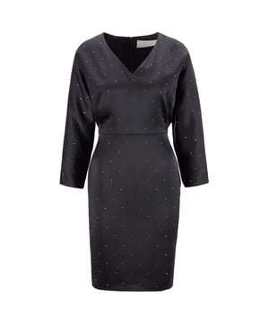 sparkling dress with Swarovski crystals all over - kimono sleeves for a softer silhouette - fitted in the waist