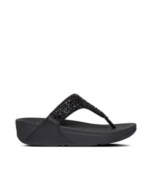Onze minimalistische Lulu sandalen - deze sprankelende versie overgoten met dikke multi-size glitters - hebben een tijdloze driehoekige bovenkant met zachte padding en onze superzachte Microwobbleboard tussenzolen.