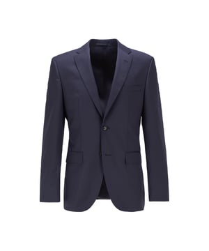 Men's BOSS Johnstons Blazer Jacket. Treat your business wardrobe to this impeccable suit jacket, crafted in yarn-dyed virgin wool with natural stretch and intense depth of colour. Designed with a two-button fastening, notch lapels and side vents, the jacket exhibits precise craftsmanship through AMF stitching at the collar, front edge and pockets. Inside, there is a signature button, contrast piping and a pencil pocket. Part of the Create Your Look collection, offering separates in a range of sizes and fits that can be freely combined to create a suit that perfectly matches your body type.- Notch lapels.- Single-breasted.- Number of buttons: 2- Welt chest pockets.- Pockets top: Flap pockets.- Inside jet pockets.- Kissing buttons on the cuff.- Regular fit.- Material information: 100% Virgin Wool, Lining: 52% Acetate, 48% Viscose.- Sleeve lining: 100% Viscose. Dry clean only. Ref: 50318521401.