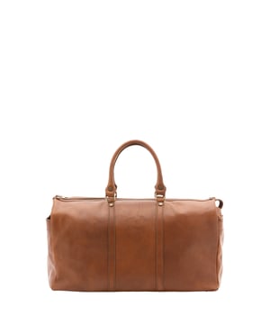 Bolsa de viaje unisex. El cierre es con cremallera. Los bolsillos internos son uno con cremallera y otro abierto. Los bolsillos externos están ausentes. La bandolera es ajustable y extraíble en piel. El mango es de piel. Hay un compartimento interno. El material exterior es 100% Piel Auténtica. Internamente está forrado en algodón. Medidas: 50x35x20 cm. Hecho en Italia