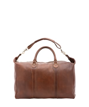Bolsa de viaje unisex. El cierre es con cremallera. Los bolsillos internos son uno con cremallera. Los bolsillos externos están ausentes. La bandolera es ajustable y extraíble en piel. El mango es de piel. Hay un compartimento interno. El material exterior es 100% Piel Auténtica. Internamente está forrado en algodón. Medidas: 52x44x20 cm. Hecho en Italia
