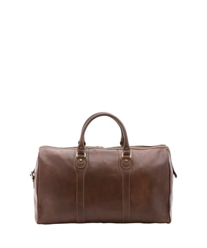 Unisex-Reisetasche mit Reißverschluss. eine mit Reißverschluss-Innentaschen. fehlende Außentaschen. verstellbarer und abnehmbarer Schultergurt aus Leder. im Ledergriff. ein Innenfach.  Außenmaterial. Innen mit Baumwolle gefüttert. Maße: 52x38x20 cm. Hergestellt in Italien