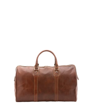 Unisex-Reisetasche mit Reißverschluss. eine mit Reißverschluss-Innentaschen. fehlende Außentaschen. verstellbarer und abnehmbarer Schultergurt aus Leder. im Ledergriff. ein Innenfach.  Außenmaterial. Innen mit Baumwolle gefüttert. Maße: 52x38x20 cm. Hergestellt in Italien