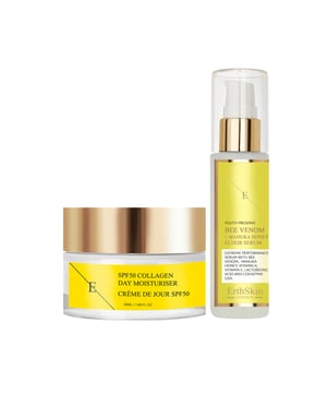 Bee Venom + Manuka Honey Elixir Serum 60ml:
A potent anti-aging serum that harnesses the power of bee venom and manuka honey, delivering a revitalizing boost to the skin for a smoother, more radiant appearance.

SPF 50 Collagen Day Cream 50ml:
A nourishing day cream fortified with collagen and powerful SPF 50 sun protection, shielding the skin from harmful UV rays while promoting a youthful, radiant complexion.