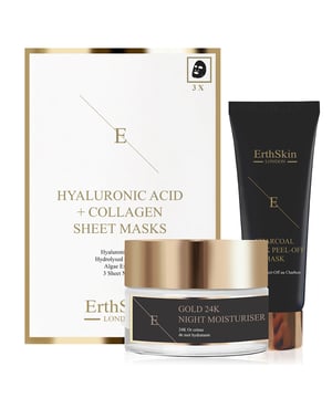 De Anti-Wrinkle Night Moisturiser 24k Gold is een luxe crème die is samengesteld om de huid te hydrateren en te verjongen terwijl je slaapt. Deze rijke moisturizer, verrijkt met 24k goud en krachtige anti-aging ingrediënten, helpt fijne lijntjes en rimpels te verminderen en zorgt voor een stevigere en jeugdigere teint. De gouddeeltjes versterken de glans van de huid, waardoor je 's ochtends een stralende gloed hebt. De voedende formule ondersteunt de regeneratie van de huid 's nachts, waardoor het een essentiële aanvulling is op je huidverzorgingsroutine 's avonds.

Het Peel Off Face Mask is ontworpen om je huid te zuiveren en te verfrissen. Dit masker helpt onzuiverheden te verwijderen, poriën te ontstoppen en dode huidcellen te verwijderen, waardoor je teint helderder en gladder wordt. Dankzij de peel-off formule kun je het masker gemakkelijk aanbrengen en verwijderen, waardoor het een handige keuze is voor een thuis-wellnesservaring. Het masker helpt ook om de huid strakker te maken en de algehele textuur te verbeteren, waardoor je er weer stralend uitziet.

Het Hyaluronic Acid & Collagen Mask bestaat uit drie vellen die de huid intens hydrateren en voeden. Deze maskers zijn verrijkt met hyaluronzuur en collageen en helpen de huid voller te maken, fijne lijntjes te verminderen en de elasticiteit te verbeteren. Ze hechten comfortabel aan het gezicht, waardoor de ingrediënten diep kunnen doordringen voor een maximaal effect. Regelmatig gebruik van deze maskers helpt bij het behouden van een stralende en jeugdige teint, waardoor ze een perfecte aanvulling zijn op je huidverzorgingsroutine.

Samen bieden deze producten een allesomvattende aanpak voor hydratatie, verjonging en zuivering, waardoor je een gezonde, stralende en jeugdig uitziende teint krijgt.