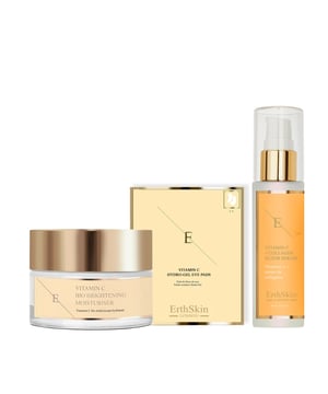 **Vitamine C + Collageen Elixir Serum 60ml**

* Verhoogt de collageenproductie voor een stevigere huid
* Hydrateert en maakt de huid voller met vitamine C en hyaluronzuur
* Vermindert fijne lijntjes en rimpels en verbetert de elasticiteit van de huid

**Vitamine C Bio Brightening Moisturiser 50ml**

* Biedt een hoge concentratie vitamine C om de huid te verhelderen en de teint te egaliseren.
* Hydrateert en voedt de huid met antioxidanten en hyaluronzuur
* Helpt donkere vlekken en hyperpigmentatie te verminderen

**Vitamine C Hydrogel Oogkompressen x 5**

* Kalmeert en verzacht de tere huid rond de ogen
* Zorgt voor intense hydratatie en verkoelende verlichting
* Verhoogt de collageenproductie voor stevigere, jeugdiger uitziende ogen

**Voordelen:**

* Verhoogt de collageenproductie voor een stevigere huid
* Hydrateert en maakt de huid voller met vitamine C en hyaluronzuur
* Biedt intense hydratatie en verkoelende verlichting voor de ogen
* Verheldert en egaliseert de huidskleur
* Helpt fijne lijntjes, rimpels, pigmentvlekken en hyperpigmentatie te verminderen

**Voordelen van het gebruik van deze combinatie:**

* Biedt een uitgebreide huidverzorgingsroutine die meerdere problemen aanpakt
* Helpt de textuur, stevigheid en teint van de huid te verbeteren
* Kalmeert en verzacht de huid rond de ogen
* Kan fijne lijntjes, rimpels, pigmentvlekken en hyperpigmentatie helpen verminderen
* Geschikt voor alle huidtypen, inclusief de gevoelige huid
