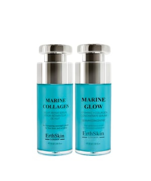 Geef de natuurlijke glans van uw huid een boost met deze twee serums, ontworpen om samen te werken om uw huid te herstellen en te verjongen. Het Marine Collagen Night Repair Serum helpt fijne lijntjes en rimpels op te vullen en glad te maken, terwijl het Marine Glow Vitamin C + Collagen Concentrate Serum de huid verheldert en verstevigt. Samen zorgen ze ervoor dat uw huid er stralend, glad en jeugdig uitziet.