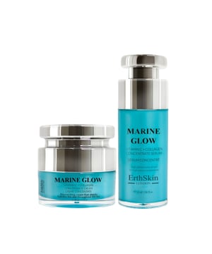 Marine Glow Vitamine C + Collageen Concentraat Serum 30ml:
Een krachtig serum dat de verhelderende kracht van vitamine C combineert met de verjongende effecten van marien collageen, voor een stralende, egale teint en een gladder, jeugdiger uiterlijk.

Marine Glow + Vitamine C Geconcentreerde Crème 50ml:
Een luxe crème verrijkt met zee-extracten, vitamine C en collageen, ontworpen om de huid te verhelderen, te verstevigen en te revitaliseren, voor een frisse, stralende teint.