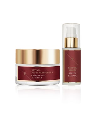 Transformeer je huidverzorgingsroutine met onze Retinol Duo, ontworpen om je huid te verjongen en te verbeteren. Het lichte Retinol Serum (30ml) dringt diep door om de verschijning van fijne lijntjes en rimpels te verminderen, terwijl het de celvernieuwing bevordert voor een egalere huidtint. De formule, rijk aan antioxidanten, voedt de huid en is geschikt voor alle huidtypes.

Combineer het met onze luxe Retinol Nachtmoisturizer (50ml), die 's nachts werkt om intense hydratatie te bieden en de huidelasticiteit te verbeteren. Doordrenkt met kalmerende botanicals helpt deze rijke crème om ouderdomsvlekken te verminderen en bevordert een volle, verjongde uitstraling tegen de ochtend.

Samen richt dit dynamische duo zich op tekenen van veroudering en verhoogt het de algehele uitstraling van je huid. Ideaal voor dagelijks gebruik, het is de perfecte combinatie voor het bereiken van een gezondere, jonger ogende huid. Verwen jezelf met deze effectieve, voedende routine en word wakker met een helderdere, jeugdiger teint.