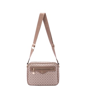 Crossbodytas voor dames met ritssluiting. één met binnenzakken met ritssluiting. één voorkant met ritssluiting en één achterkant met externe zakken met rits. verstelbaar in stoffen schouderband. ontbrekend handvat. een binnencompartiment.  extern materiaal. gevoerd met polyester binnenkant. Afmetingen: 19x26x9 cm. Modeproduct