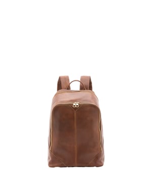 Mochila unisex. El cierre es con cremallera. Los bolsillos internos son uno abierto. Los bolsillos externos son uno frontal con cremallera. La bandolera es ajustable en piel. El mango es de piel. Hay un compartimento interno. El material exterior es 100% Piel Auténtica. Internamente está forrado en algodón. Medidas: 30x46x17 cm. Hecho en Italia