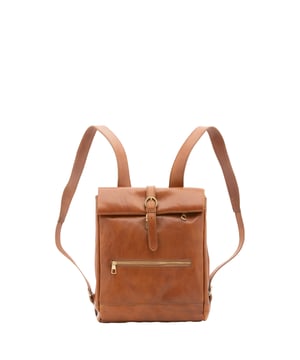 Mochila unisex. El cierre es rápido. Los bolsillos internos son uno con cremallera. Los bolsillos externos son uno delantero con cremallera, uno trasero con botón magnético y otro trasero con cremallera. La bandolera es ajustable en piel. Falta el mango. Hay un compartimento interno. El material exterior es 100% Piel Auténtica. Internamente está forrado en algodón. Medidas: 32x33x11 cm. Hecho en Italia