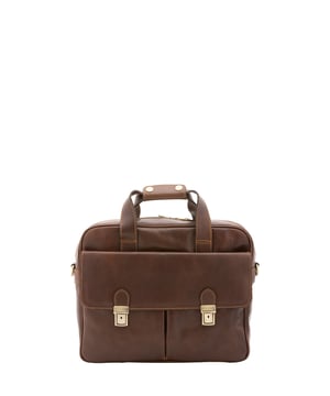 Bolso unisex. El cierre es con cremallera. Los bolsillos internos son uno con cremallera. Los bolsillos externos son dos delanteros con broches y uno trasero con cremallera. La bandolera es ajustable y extraíble en piel. El mango es de piel. Hay tres compartimentos internos. El material exterior es 100% Piel Auténtica. Internamente está forrado en algodón. Medidas: 38x36x10 cm. Hecho en Italia