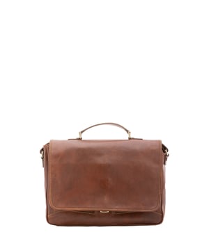 Unisex-Handtasche mit Volantverschluss aus Leder. eine mit Reißverschluss-Innentaschen. Zwei offene Vorderseiten, eine Vorderseite mit Reißverschlüssen und eine Rückseite mit Reißverschluss-Außentaschen. im Schultergurt aus Leder. im Ledergriff. ein Innenfach.  Außenmaterial. Innen mit Baumwolle gefüttert. Maße: 40x30x9 cm. Hergestellt in Italien