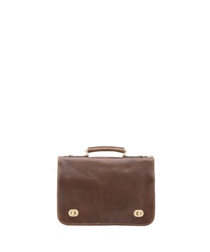Bolso unisex. El cierre es rápido. Los bolsillos internos son bolsillos multifuncionales. Los bolsillos externos son uno en la espalda con cremallera. La bandolera es ajustable y extraíble en piel. El mango es de piel. Hay un compartimento interno. El material exterior es 100% Piel Auténtica. Internamente está forrado en piel auténtica. Medidas: 39x28x10 cm. Hecho en Italia