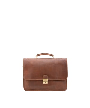Unisex-Handtasche mit Schnappverschluss. Multifunktionstaschen Innentaschen. eine Rückseite mit Reißverschluss-Außentaschen. verstellbarer und abnehmbarer Schultergurt aus Leder. im Ledergriff. zwei Innenfächer.  Außenmaterial. Innenfutter aus echtem Leder. Maße: 40x30x6 cm. Hergestellt in Italien