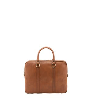 Bolso unisex. El cierre es con cremallera. Los bolsillos internos son uno con cremallera. Los bolsillos externos están ausentes. La bandolera es ajustable y extraíble en piel. El mango es de piel. Hay un compartimento interno. El material exterior es 100% Piel Auténtica. Internamente está forrado en algodón. Medidas: 37x31x6 cm. Hecho en Italia
