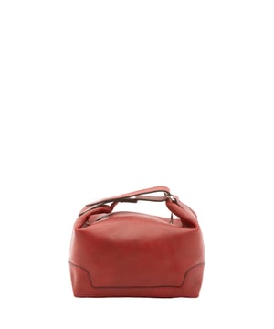 Bolso unisex. El cierre es con cremallera. Los bolsillos internos son uno con cremallera. Los bolsillos externos están ausentes. Falta la correa para el hombro. El mango es de piel. Hay un compartimento interno. El material exterior es 100% Piel Auténtica. Internamente está forrado en algodón. Medidas: 24x19x18 cm. Hecho en Italia