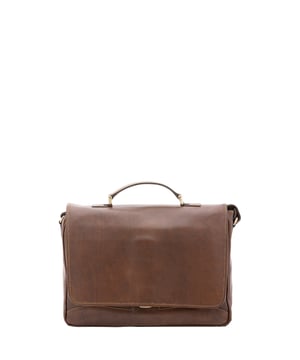 Unisex-Handtasche mit Volantverschluss aus Leder. eine mit Reißverschluss-Innentaschen. Zwei offene Vorderseiten, eine Vorderseite mit Reißverschlüssen und eine Rückseite mit Reißverschluss-Außentaschen. im Schultergurt aus Leder. im Ledergriff. ein Innenfach.  Außenmaterial. Innen mit Baumwolle gefüttert. Maße: 40x30x9 cm. Hergestellt in Italien
