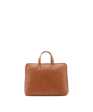 Bolso unisex. El cierre es con cremallera. Los bolsillos internos son uno con cremallera y otro abierto. Los bolsillos externos son uno en la espalda con cremallera. La bandolera es ajustable en piel. El mango es de piel. Hay dos compartimentos internos. El material exterior es 100% Piel Auténtica. Internamente está forrado en algodón. Medidas: 40x30x5 cm. Hecho en Italia