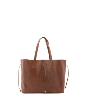 Bolso bandolera unisex. El cierre es con cordones de piel. Los bolsillos internos son uno con cremallera. Los bolsillos externos están ausentes. Falta la correa para el hombro. El mango es de piel. Hay un compartimento interno. El material exterior es 100% Piel Auténtica. Internamente no está forrado. Medidas: 30x16x23 cm. Hecho en Italia