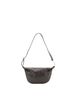 Bolso bandolera unisex. El cierre es con cremallera. Los bolsillos internos son uno con cremallera. Los bolsillos externos son uno en la espalda con cremallera. La bandolera es ajustable en piel. Falta el mango. Hay un compartimento interno. El material exterior es 100% Piel Auténtica. Internamente está forrado en algodón. Medidas: 28x18x6 cm. Hecho en Italia