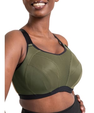 Curvy Kate Everymove Wired Multiway Sports Bra. Featuring a flexi wire that moves with you, a wide curved underband, a four part cup that encapsulates and supports, a soft microfibre hook & eye, breathable powermesh and Micro-Fresh fabric that keeps fresher for longer. The adjustable back turns this into a racerback bra that offers more support. Recommended for hand wash only.