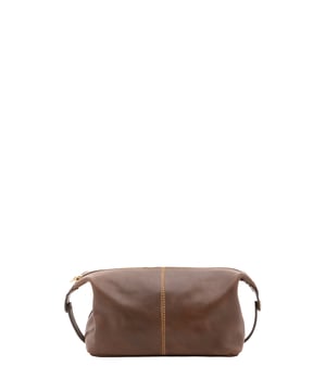 Bolso de mano unisex. El cierre es con cremallera. Los bolsillos internos son uno con cremallera. Los bolsillos externos están ausentes. Falta la correa para el hombro. El mango es de piel. Hay un compartimento interno. El material exterior es 100% Piel Auténtica. Internamente está forrado en algodón. Medidas: 26x17x12 cm. Hecho en Italia