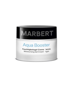 MARBERT Aqua Booster: 24 h effektive Feuchtigkeit mit 3 Arten Hyaluronsäure. Die neu überarbeitete Feuchtigkeits-Powerpflege Aqua Booster sorgt für das perfekte Aqua-Fitness-Programm für die Haut. Aqua Booster Feuchtigkeitsgel-Creme leicht für ölige Haut und Mischhaut spendet 24 h Feuchtigkeit mit 3 Hyaluronsäuren. spendet langanhaltend Feuchtigkeit sorgt für optimal durchfeuchtete Haut wirkt porenverfeinernd, aufpolsternd und glättend verleiht ein ebenmäßiges Hautbild und einen frischen Teint Angereichert mit 3 Arten der Hyaluronsäure, Aquapront®, Vitamin B3 (Niacinamid), Carrageenanextrakt, Indischem Wassernabelkraut-Extrakt, Betain, Vitamin E und Aloe Vera.