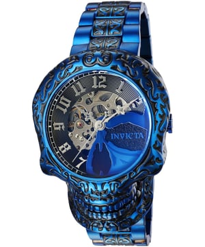 Das Invicta 33968 hat ein 50 millimeter Edelstahl gehäuse mit einem blauen Zifferblatt.
Dieses Modell wird von einem präzisen  Automatikuhr angetrieben.
10 bar Wasserdichtigkeitszertifizierung.
Dieses Modell ist von der Invicta Artist Kollektion.

2 Jahre Garantie.