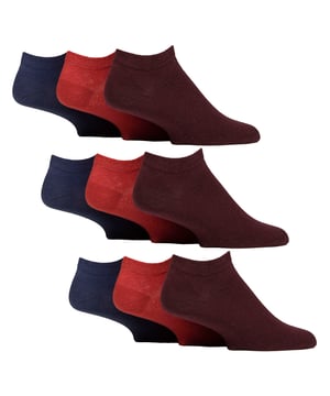 Gentle Grip - Men’s 9 Pair Multipack Diabetic Trainer Socks: Discover the ultimate solution for diabetic foot care with Gentle Grip's specially crafted diabetic socks for women. Engineered by technical experts, these Gentle Grip Diabetic Trainer socks offer a tailored approach to diabetic foot health with a low cut trainer length, perfect for the Spring & Summer seasons. Experience unparalleled comfort with these luxuriously soft cotton-rich socks, meticulously designed to securely hold ankles without elastication, eliminating the tightness that can pose problems for those with circulatory issues. Featuring hand-linked toes for smooth seams, these socks prioritise comfort for diabetics, preventing irritation and soreness. Choose these lightweight Gentle Grip diabetic trainer socks to care for your legs every day. These socks come in 9 pair packs and are available in 5 different options. They are made from: 77% Cotton, 15% Polyester, 1% Elastane. They come in 2 Men’s Sizes: 6-11 UK, 12-14 UK and are Machine Washable. Extra Product Details: Gentle Grip Diabetic Trainer Socks 9 Pack Diabetic Trainer Socks  NON ELASTIC Ankle Top Smooth Toe Seam HoneyComb Top Hand Linked Toe Seam