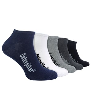 CAT - Men’s 5 Pack Trainer Work Socks: Introducing the CAT Trainer Work Socks, a pinnacle of comfort, protection, and durability. Elevate your workday experience with these socks designed to meet the demands of strenuous activities. Engineered for those who rely on their feet, these socks feature reinforced toes and heels, providing unparalleled protection while wearing work boots. Crafted from a soft yet durable cotton rich fabric, these socks offer a luxurious feel while standing up to the rigours of your daily routine. With a five-pair pack, CAT Work Socks provide a reliable rotation to keep your feet comfortable throughout the work week. Precision meets perfection with alignment points placed on the toe and heel. . Designed for practicality, These socks come in Black, White or Assorted and are available in 3 sizes: 6-9 UK, 9-11 UK & 12-14 UK. They are made from 75% Cotton, 24% Polyester, 1% Elastane and are also machine washable at 40. Extra Product Details: CAT Trainer Work Socks Robust & Durable Combed Cotton Fibres Available in Black or White Low Cut Trainer Length Soft Feel & Durable Fabric Cushioned Heel & Toe Ideal For Steel Top Cap Boots 75% Cotton, 24% Polyester, 1% Elastane Machine Washable