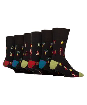 Gentle Grip - 6 Pack Mens Jacquard Socks: Keep your feet comfortable and stylish with the Gentle Grip 6 Pack Mens Jacquard Socks. Designed for all-day wear, these socks feature a gentle grip top that prevents slipping without leaving marks on your skin, offering a perfect combination of comfort and practicality. Ideal for both everyday wear and special occasions, these socks come in a variety of fun and unique patterns, including Vegetables, Insects, and more, adding a playful touch to your sock collection. Made from soft, breathable fabric, they provide exceptional comfort and warmth, keeping your feet cosy and dry throughout the day. Available in size 6-11, these socks fit a wide range of foot sizes, ensuring a comfortable and snug fit that stays in place. The jacquard designs are carefully crafted to add character to your wardrobe, making them a great addition to both casual and formal outfits. Whether you're heading out for work, lounging at home, or enjoying outdoor activities, these socks offer the perfect blend of functionality and fun. Extra Product Details: Material: Soft breathable fabric Sizes: 6-11 Patterns: Vegetables, Insects Includes: 6 pairs of socks Gentle grip top for secure fit Machine washable. Perfect for keeping your feet warm, stylish, and comfortable, indoors or outdoors, throughout the year.