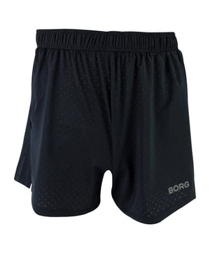 Borg Running Perforated 5" Shorts - Ultimate Breathable Comfort: Elevate your running experience with the Björn Borg Borg Running Perforated 5" Shorts, designed for athletes seeking both performance and comfort. Crafted from lightweight, recycled polyester, these shorts feature perforated fabric for enhanced breathability, ensuring you stay cool during intense workouts. The shorts have a regular fit, a comfortable elastic waistband with a drawstring, and side pockets for convenience. Extra Product details:. 100% Recycled Polyester Regular Fit Perforated Fabric for Breathability Elastic Waistband with Drawstring Side Pockets Machine Washable. These shorts are a perfect blend of functionality and sustainability, making them a great addition to your running gear.