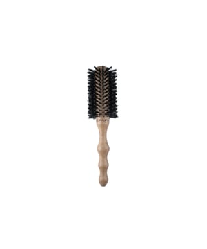 Für unkompliziertes Haarstyling bei jedem Haartyp. Mit Nylon verstärkte, first-cut Wildschweinborsten machen das Haar üppig und lebhaft. Rückstände von Styling Produkten werden entfernt, Glanz wird ins Haar gebracht, ohne es elektrostatisch aufzuladen. Stimuliert die Kopfhaut, regt das Haarwachstum an. Hergestellt aus nachhaltigem Mahagoni. Erhältliche Grössen: Large, Medium, Small (Mahagoniholz)