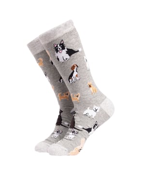 Soctopus - 1 Par de Calcetines para Perro: Los calcetines Soctopus son una idea de regalo divertida y creativa para la persona a la que le encanta reír. Por qué no considerar estos calcetines para adultos con diferentes razas de perros en ellos como un gran par para su colección de calcetines. Estos calcetines creativos son una idea de regalo única y divertida para cualquier persona a la que le gusten los calcetines originales o simplemente quiera probar algo diferente en sus pies. Incluso pueden ser un buen regalo de última hora para Navidad. Se ajustan cómodamente y están hechos de un material suave y transpirable que incluye un 70% de algodón peinado, lo que los hace aún más suaves que el algodón normal y perfectos para llevarlos durante todo el día. Están disponibles en 2 tallas para adultos: 4-8 Reino Unido, 9-12 Reino Unido y tienen más de 12 patrones Doggy diferentes, incluyendo: Dogtor, Party Pups, Cocker Spaniel, Pug Shots, Sausage Dogs y muchos más. Todos con diseños alegres y divertidos. Nacido en Brighton, Soctopus celebra lo mejor de todo lo que es divertido, creativo y positivo en la vida. Estos calcetines son de 1 par por paquete y están hechos de: 70% algodón peinado, 28% poliéster, 2% elastano. Son lavables a máquina. Detalles adicionales del producto: Calcetines Soctopus para adultos con diseños de perros 70% algodón peinado Una idea de regalo divertida y creativa 14 diseños disponibles Tacto suave y cómodo Material suave y transpirable 1 par por paquete 2 opciones de tallas: 4-8 UK & 9-12 UK Lavables a máquina