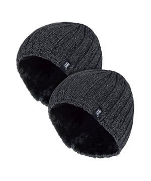 Heat Holders - Grobstrick-Mütze: Umarmen Sie Wärme und unschlagbaren Stil mit dem ultimativen Winteraccessoire, der Grobstrick-Mütze von Heat Holders. Mit ihrem attraktiven Rippen-Design und der revolutionären Heatweaver-Technologie bietet diese Beanie-Mütze unvergleichliche Wärme und Komfort, was sie perfekt für jedes Winteroutfit macht. Vollgepackt mit überlegener Wärme, außergewöhnlichem Komfort, effizienten feuchtigkeitsableitenden Eigenschaften, Langlebigkeit und Stil ist Heat Holders Ihre vertrauenswürdige Marke im Kampf gegen eisige Bedingungen. Das luxuriöse Heatweaver-Fleecefutter sorgt für eine zusätzliche Schicht von Weichheit und Isolation, damit Sie tagsüber gemütlich und warm bleiben. Die Grobstrick-Mütze, hergestellt aus hochwertigen Fasern, bietet eine sorgfältige Detailverarbeitung und gewährleistet ein langlebiges Produkt. Ihre Vielseitigkeit im Design umfasst Kabelstrick-Oberflächen und das Fleecefutter und bietet maximalen Komfort, ohne den Stil zu vernachlässigen. Heat Holders-Mützen sind ideal, um Ihren Kopf selbst an den kältesten Wintertagen warm zu halten. Mit ihrer fortschrittlichen Isoliertechnologie und atmungsaktiven, leichten Materialien bieten sie einen erstklassigen Komfort, sodass Sie kaum bemerken, dass Sie sie tragen. Wichtige Produktdetails: - Fortschrittliche Heatweaver-Technologie - Luxuriöses Fleecefutter - Hochwertiges Material - Weiches ribbeliges Beanie-Design - Perfekt für kalte Wetterbedingungen - Maschinenwaschbar