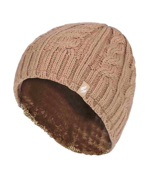 Gorro térmico de invierno Heat Holders: El precioso gorro de punto de cable, este gorro femenino Heat Holders de 3,4 Tog tiene un fabuloso forro aislante de felpa similar a la piel, llamado Heatweaver, que es aún más eficaz para retener el aire caliente. Este forro suave y sedoso no sólo tiene un tacto lujoso, sino que también te asegura unas orejas calientes en el crudo invierno. Todo ello está fabricado con el hilo Heat Holders, que ha sido creado por expertos para mantenerte abrigado, con su capacidad superior para absorber la humedad y mantener el frío a raya. Detalles del producto: - Gorro térmico de Heat Holders. - Macizo de 3,4 tog - Forro Heatweaver. - Hilo Heat Holders. - Orejas calentitas. - Ajuste suave y cómodo. - Talla única. - Una gama de preciosos colores para elegir.